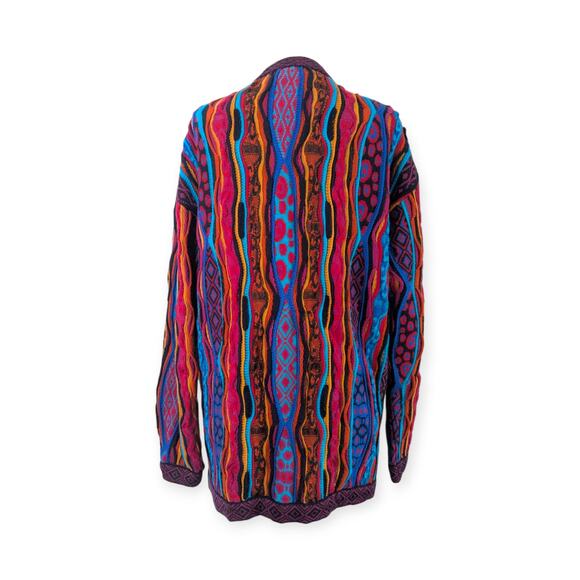 GECCU Australia Men's Textured Rainbow Merino Cardigan - Picture 2 of 9